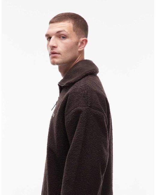 Pile Con Zip Corta di Lacoste in Black da Uomo