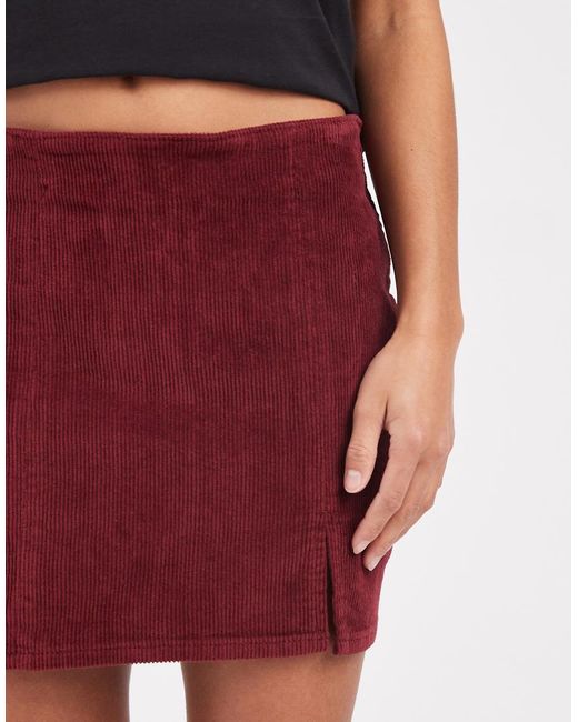 Only Petite Red Cord Skirt