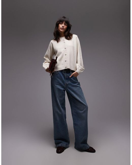 ASOS White – flauschige strickjacke