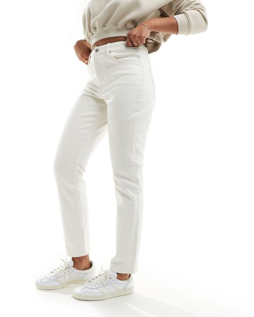 ASOS White Slim Mom Jeans