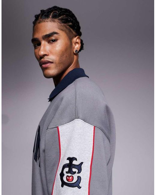 ICECREAM Blue Collared Warm-up Sweatshirt for men