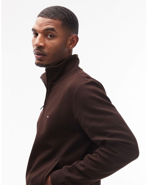 Tommy Hilfiger – basic-pullover in Brown für Herren