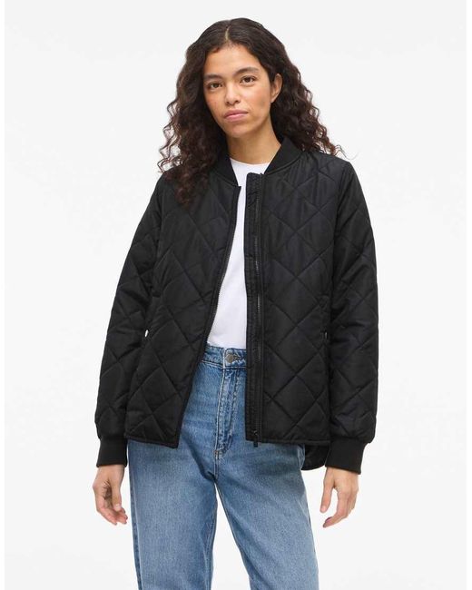 Vila Blue Oversized Baseball Bomber Jacket