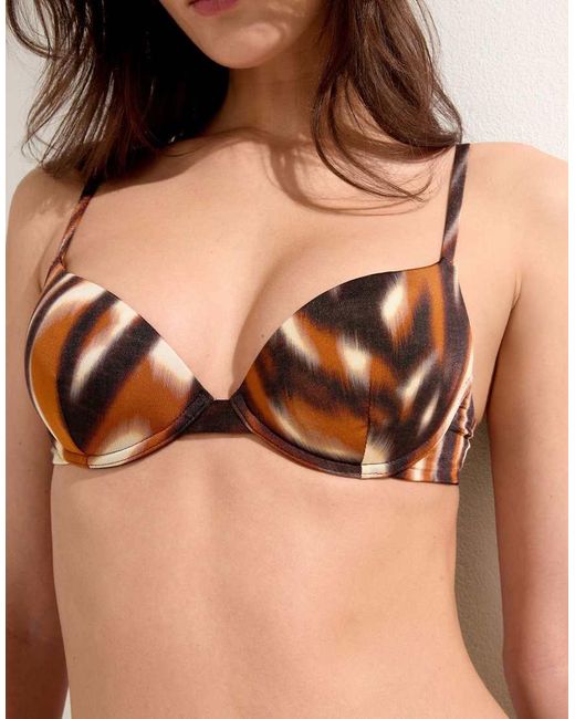Calzedonia Natural Push-Up Bikini Top Savage Shades