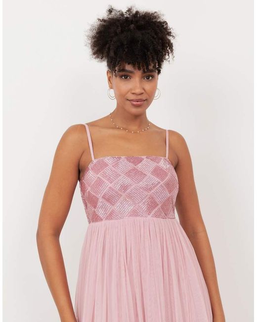 Maya Pink Embellished Cami Maxi Dress