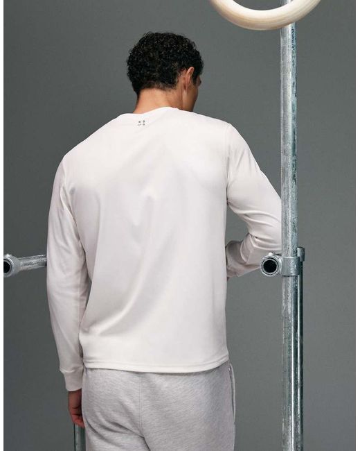 4505 Gray Slim Fit Quick Dry Engineered Rib Long Sleeve Henley for men