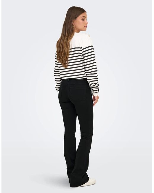 ONLY Retro Flared Jeans in het Black