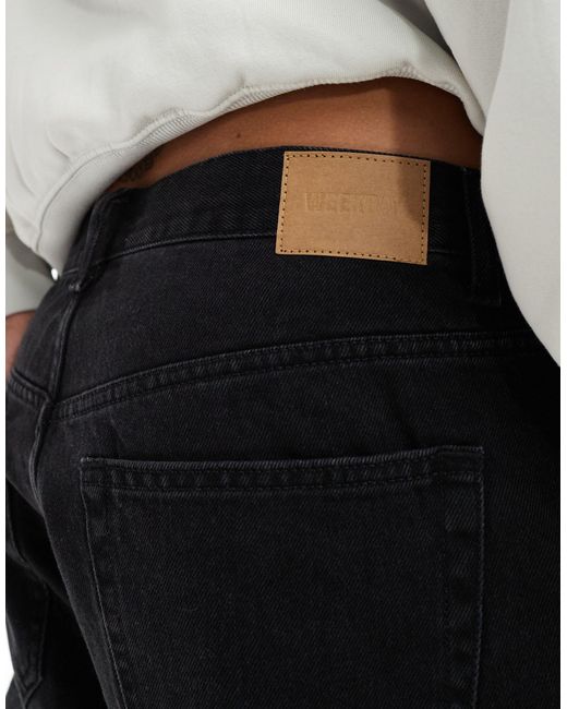 Weekday – space – lockere jeansshorts in White für Herren