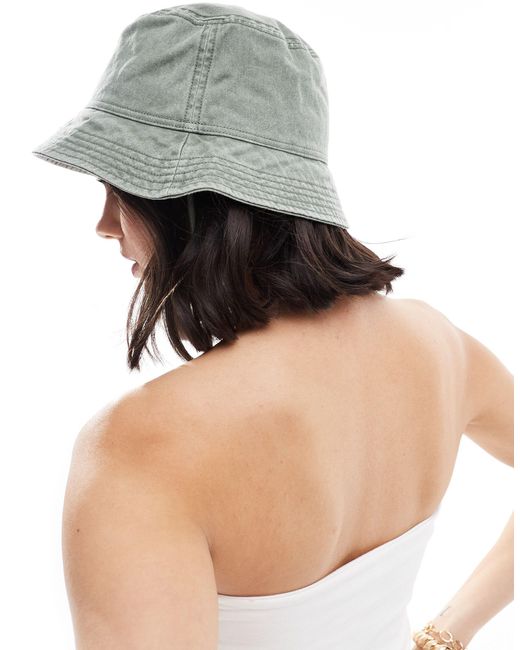 & Other Stories White Drawstring Bucket Hat