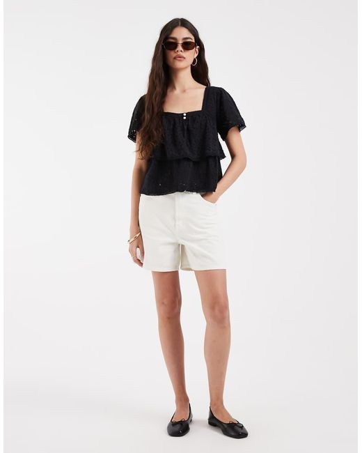 Levi's Black Dom Lace Blouse
