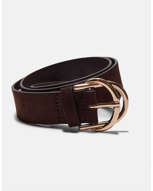 Stradivarius Brown Double Buckle Belt