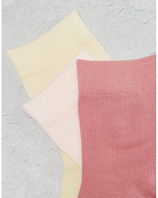 Lindex Multicolor 7 Pack Rib Ankle Socks