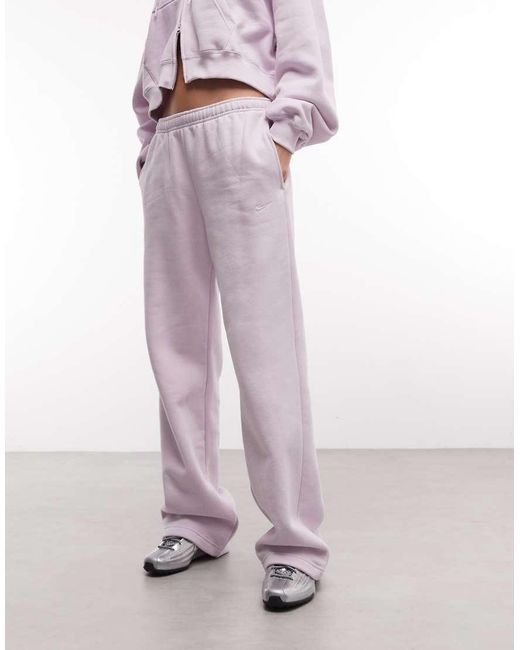 Nike Purple Studio Fleece Mid-Weight Oversized Jogger