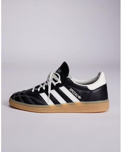 Zapatillas De Deporte Negras Y Blancas Con Pespuntes Y Suela De Goma Handball Spezial De Adidas Originals de hombre de color Black
