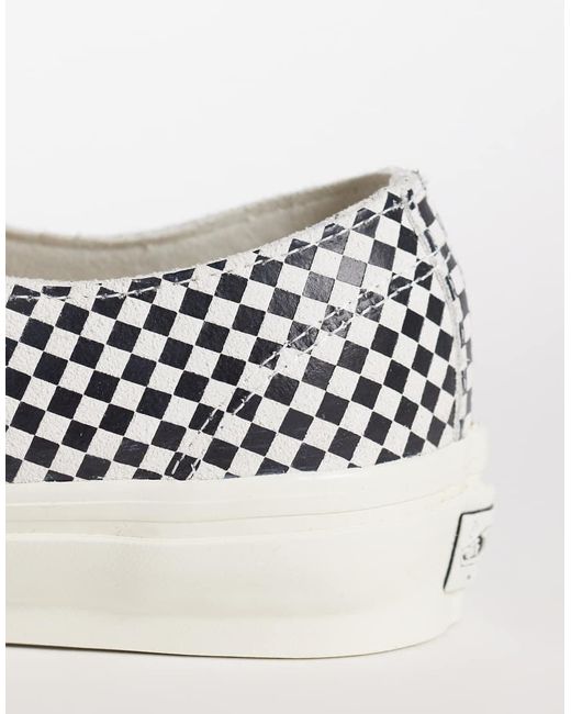 Vans Black Authentic Small Checkerboard Trainers for men