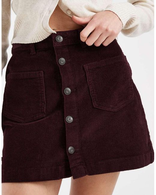 ONLY White High Waist Cord Skirt