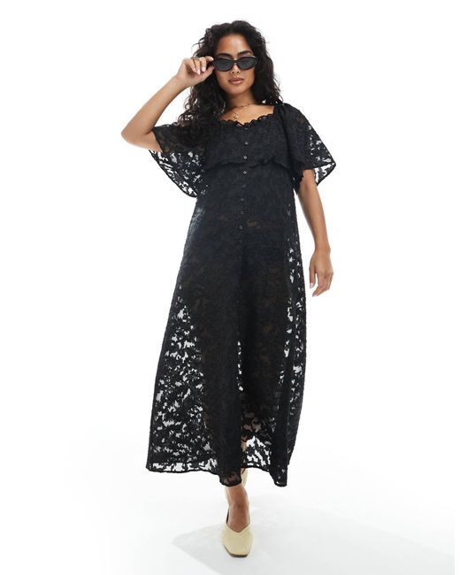 Object Black – transparentes boho-kleid