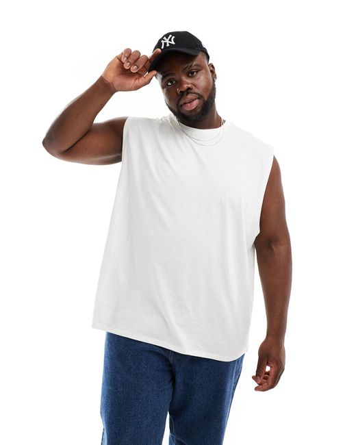 ASOS White Oversized Vest for men