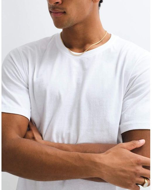Jack & Jones White 3 Pack Basic T-shirts for men