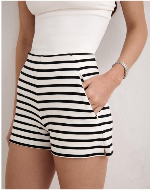 Aim'n Multicolor Stripe Luxe Mini Shorts