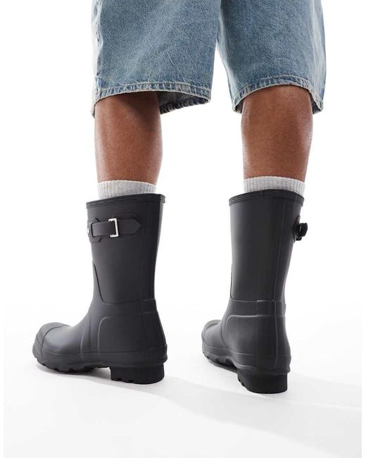 Hunter Black Original Short Boots for men