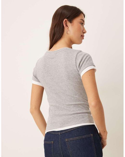 JJXX Blue Double Layer Short Sleeve Tee