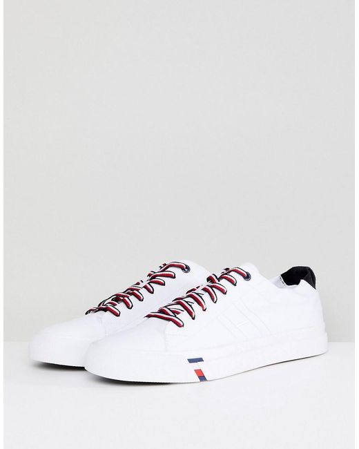 Mona Lisa mobil konkurs Tommy Hilfiger Dino Canvas Sneakers In White for Men | Lyst UK