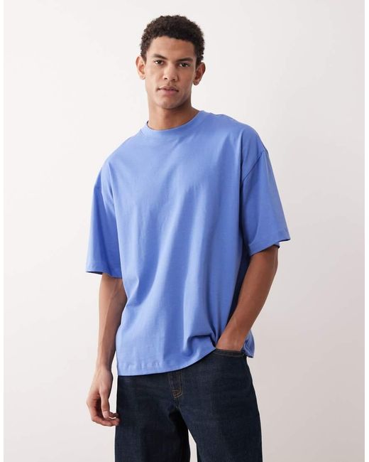 ASOS Basic Oversized T-Shirt in het Blue voor heren