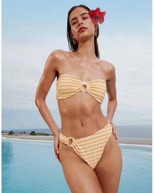 Dippin' Daisy's Blue Dippin Daisys Bikini Bottom With Ring Detail