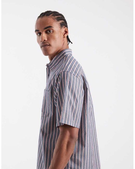 Tommy Hilfiger Blue Relaxed Fit Short Sleeve Shirt for men