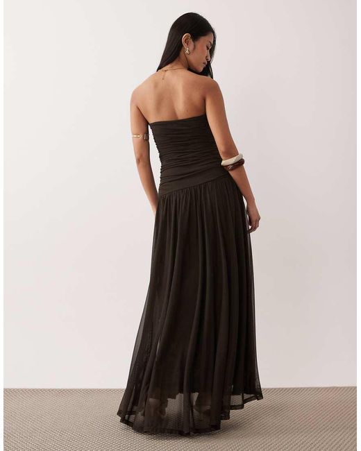 Nia Black Abbott Kinney Bandeau Floaty Midaxi Dress
