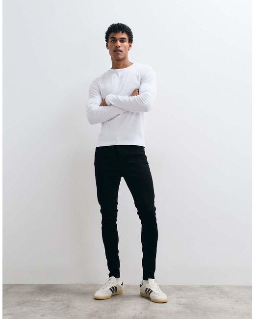 ASOS Black Super Skinny Jeans With Power Stretch for men