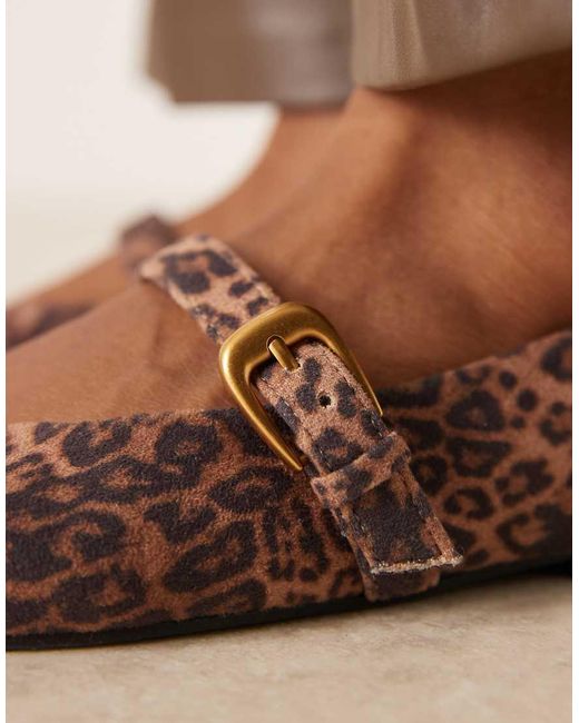 ASOS Brown Leah Mary Jane Ballets