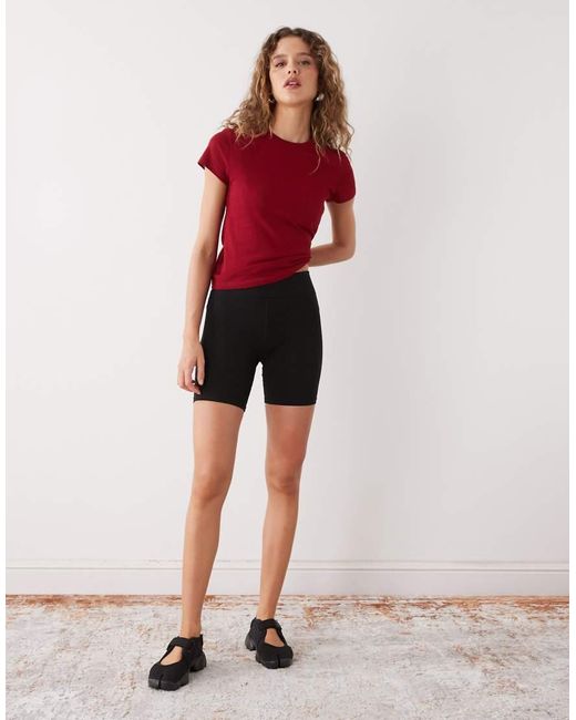 Weekday Jersey Short in het Red