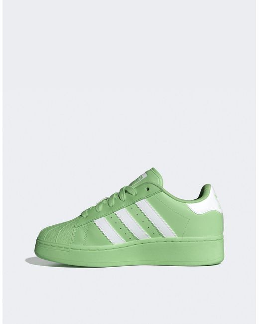 Adidas Originals Green Superstar Xlg Sneakers