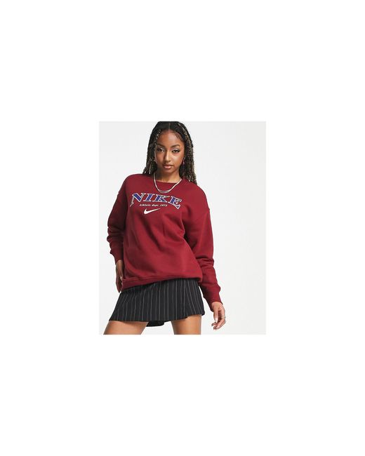Nike Varsity Phoenix Fleece Sweatshirt in Red | Lyst UK