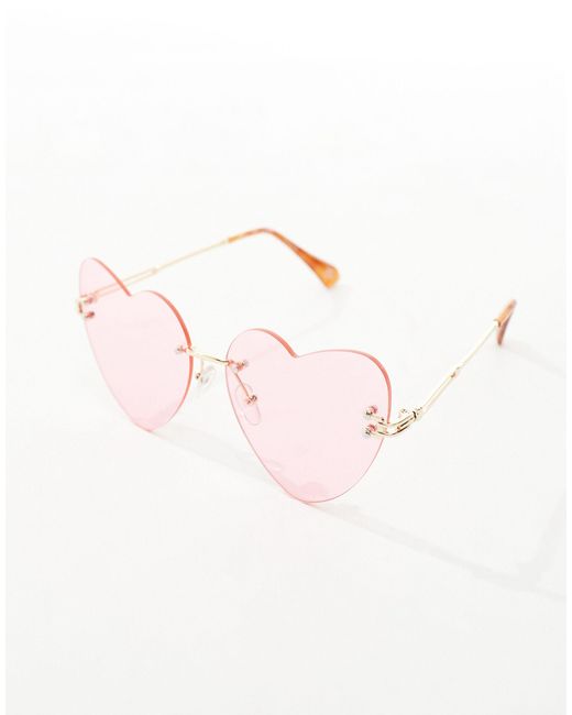 Aire Brown Cosmic Love Heart Sunglasses