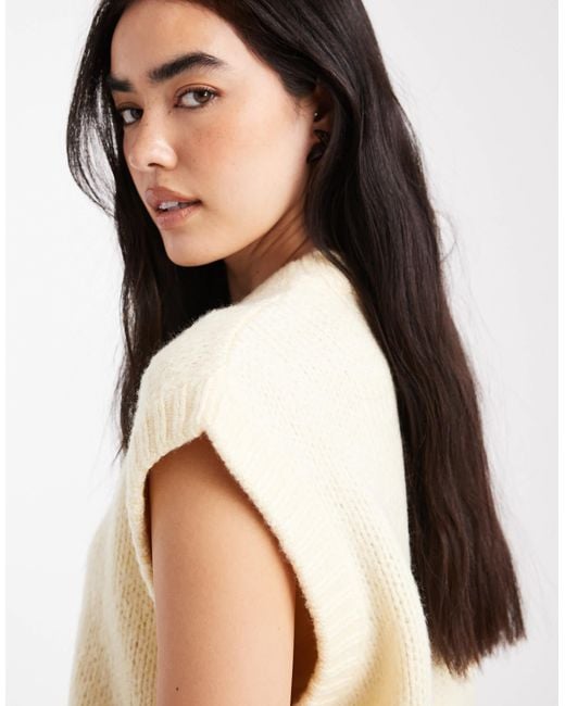 ASOS Natural Oversized Knitted Tank