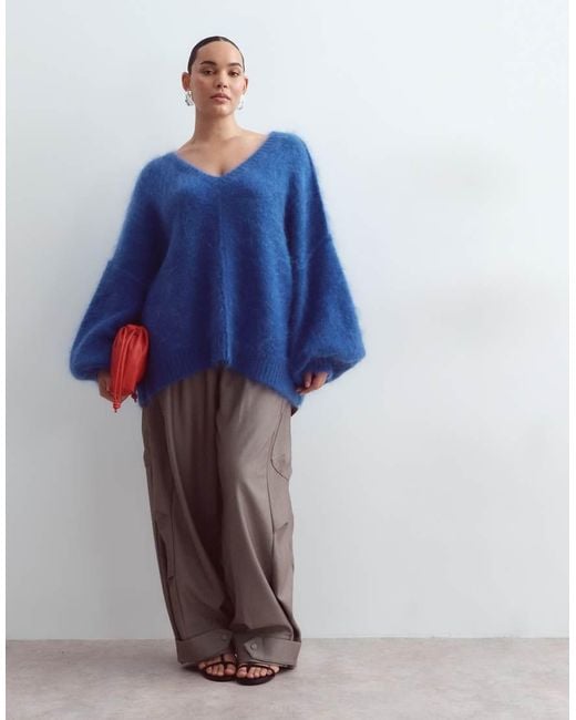 ARRANGE Blue Curve Dillon Tailored Slouchy Cargo Trouser