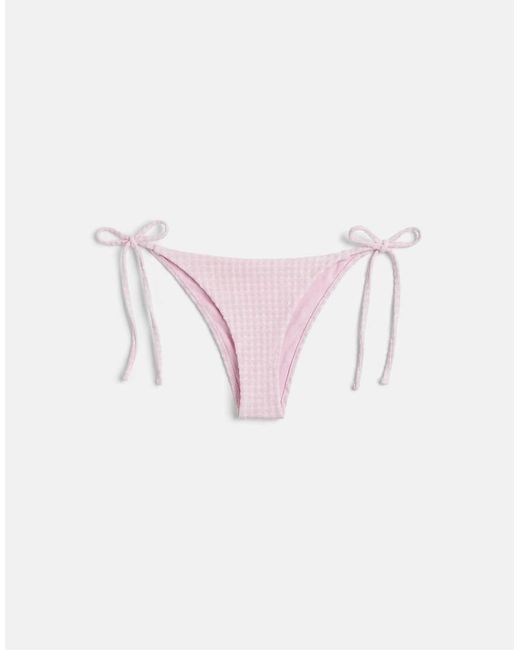 Slip Bikini A Quadretti di Pull&Bear in Blue
