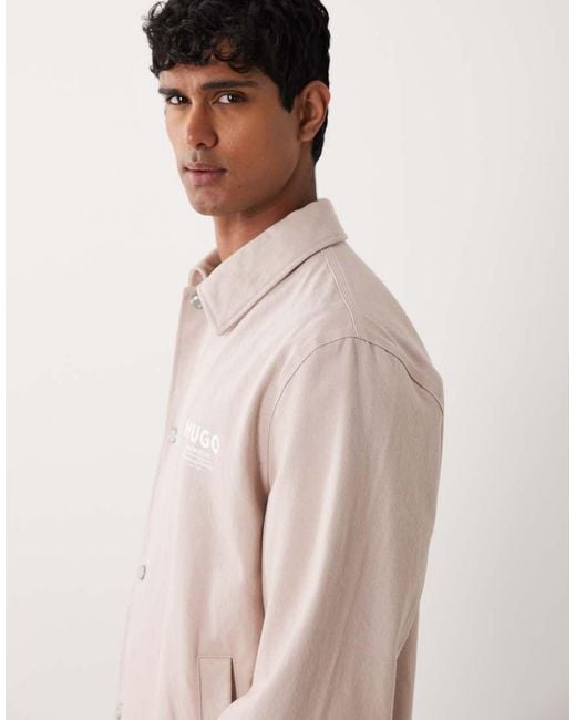 HUGO Natural Lightweight Coach Jacket for men