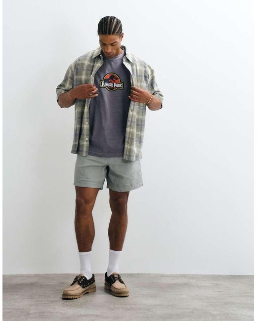 Cotton On Gray Linen Easy Short for men