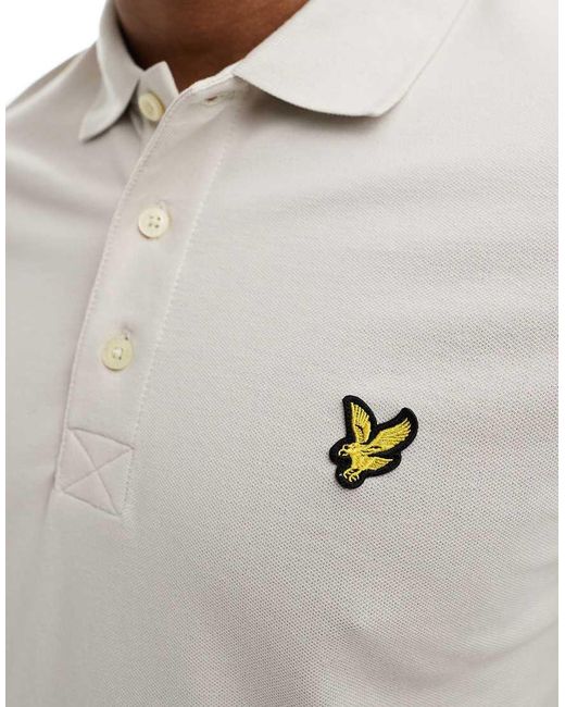Lyle & Scott Gray Icon Logo Pique Polo for men