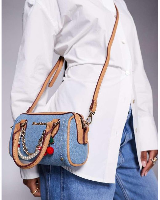 Borsa Bowling Piccola di River Island in White