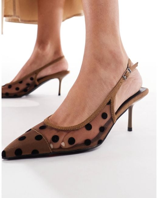 Glamorous White Slingback Pumps