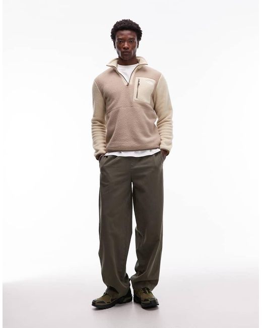 The North Face Natural Yumiori 1/4 Zip Colourblock Fleece for men