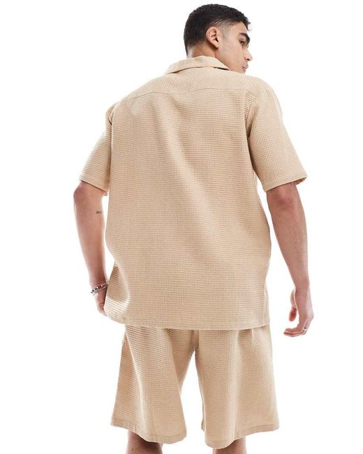 Sol Beach Natural Waffle Beach Shirt for men