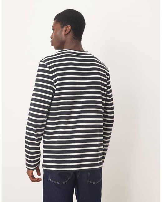 Camiseta A Rayas Blancas Y De Manga Larga De ARKET de hombre de color Blue