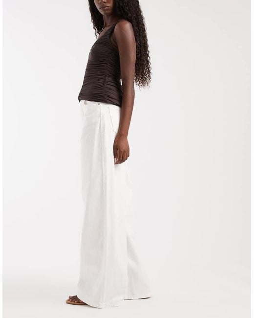ASOS White baggy Grandad Jean
