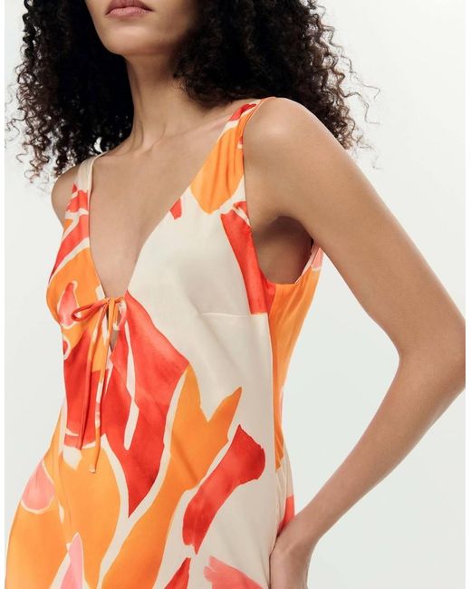 Desigual Orange Strappy Petal Dress